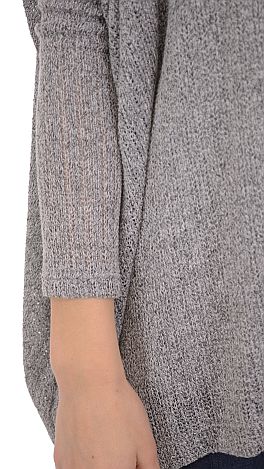 Boxy Dolman Top, Heather Grey