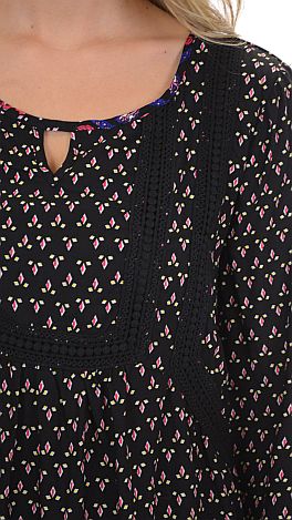 Pretty Peasant Dress, Black