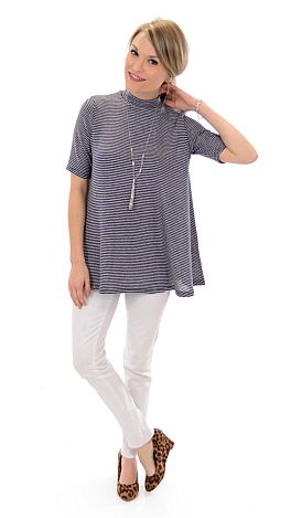 Striped Sweater Knit Tunic