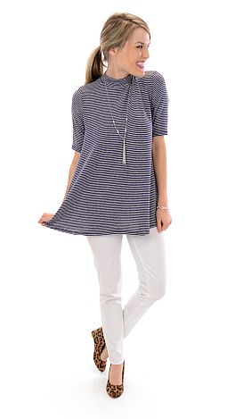 Striped Sweater Knit Tunic