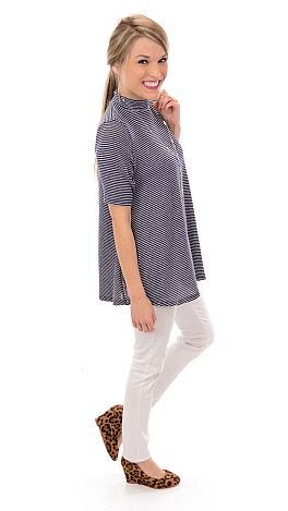 Striped Sweater Knit Tunic