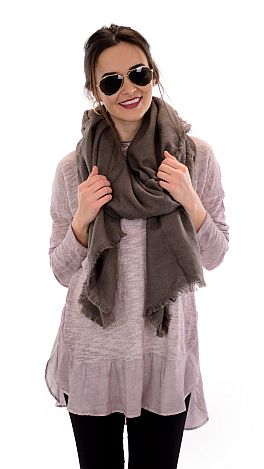 Oil Washed Knit Tunic, Mauve