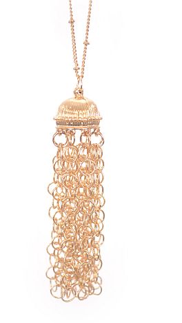 Chain Link Tassel Neck, Gold