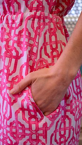 Millie Dress, Pink Painterly