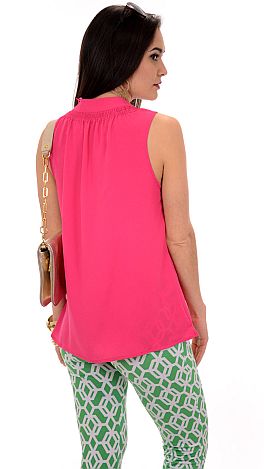 Bethie Blouse, Solid Pink