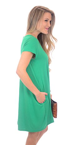 Knit Frock with Pockets, Green