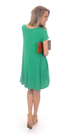 Knit Frock with Pockets, Green
