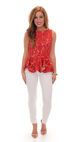 Rose Petals Peplum Top