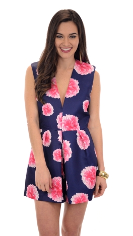 Peony Plunge Romper