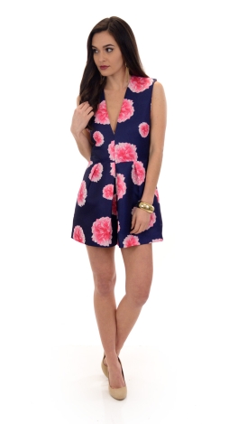 Peony Plunge Romper