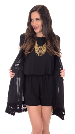 Boho Kimono, Black