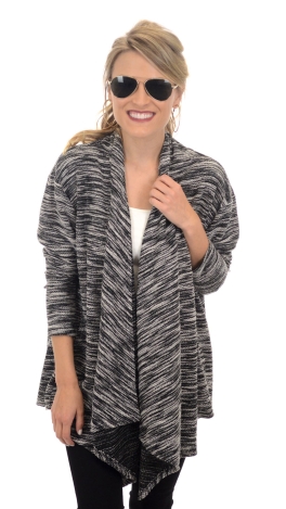 French Terry Draped Cardi