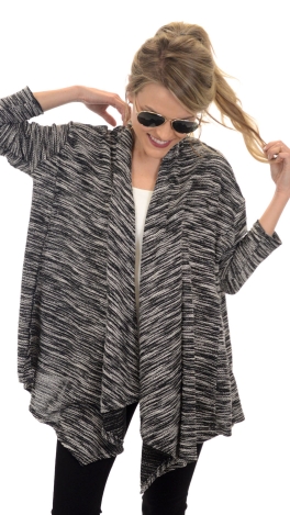 French Terry Draped Cardi