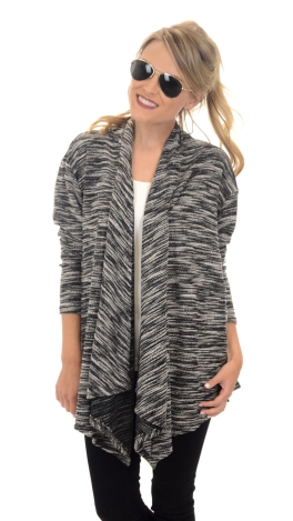 French Terry Draped Cardi