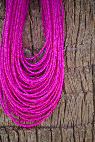 Layered Seed Beads, Pink