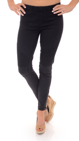 Pleated on sale knee jeans