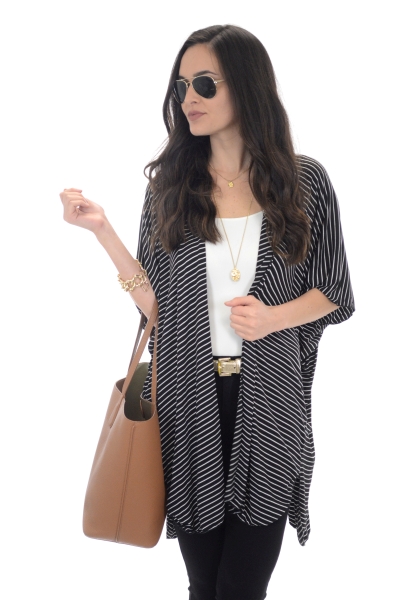 Simple Striped Kimono