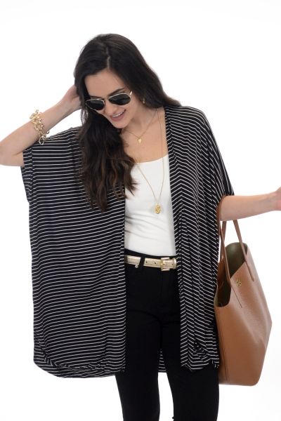 Simple Striped Kimono