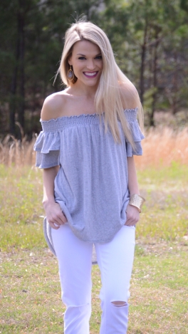 Beach Breeze Top, Grey