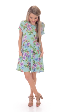 French Terry Floral Dress