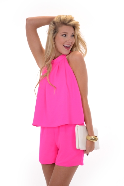 Flirty Pink Romper