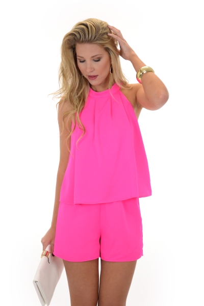 Flirty Pink Romper