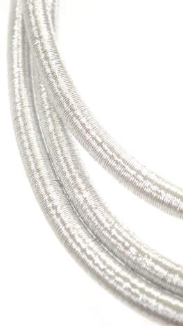 Triple Coil Necklace, Silver