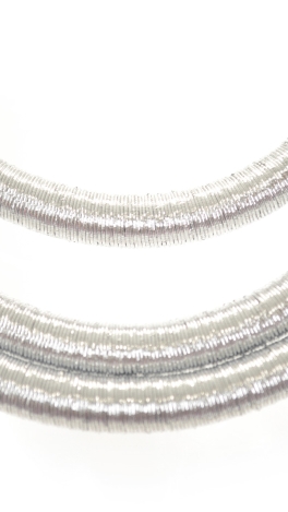 Triple Coil Necklace, Silver