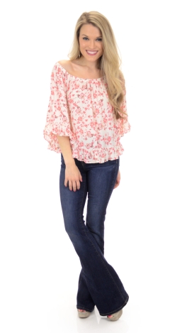 Cherry Blossom Off Shoulder Top