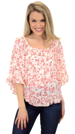 Cherry Blossom Off Shoulder Top