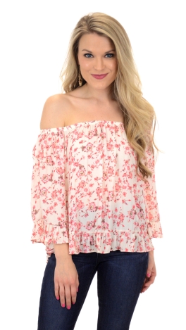 Cherry Blossom Off Shoulder Top