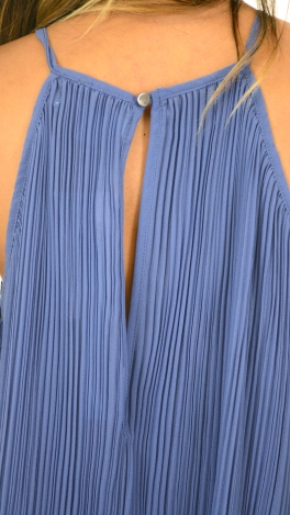 Micro Pleats Cami, Blue