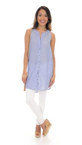 Pinstripes and Needles Tunic