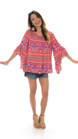 Going Boho Top, Red