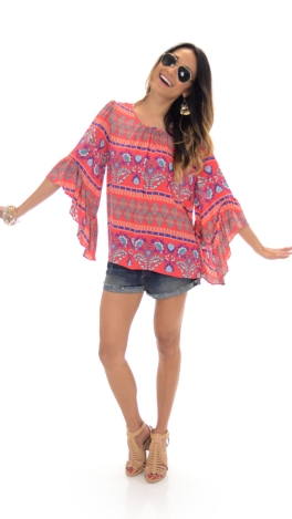 Going Boho Top, Red