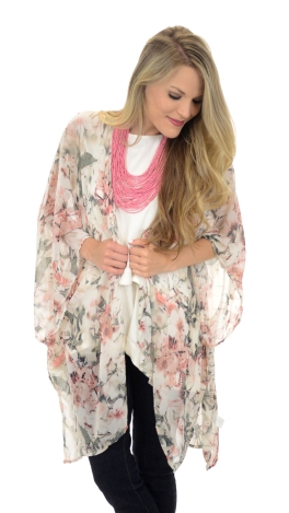 Chiffon Kimono, Floral