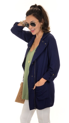 Utility Girl Jacket, Navy