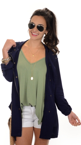 Utility Girl Jacket, Navy