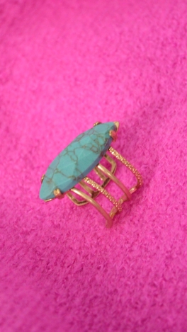 Oval Ring, Turquoise