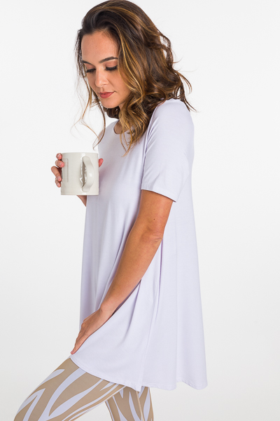 Necessary Tunic Tee, White