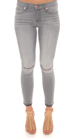 KARLIE Knee Slit Jeans, Grey