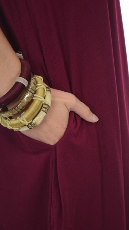 Karena Swing Dress, Burgundy