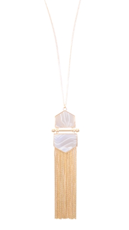 Myan Marble Necklace, Nude