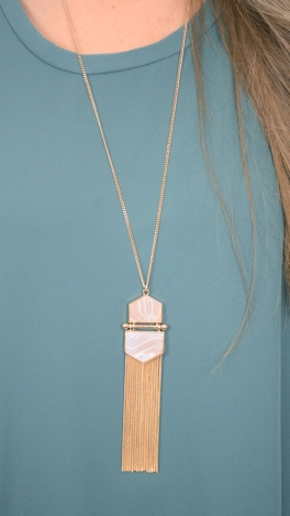 Myan Marble Necklace, Nude