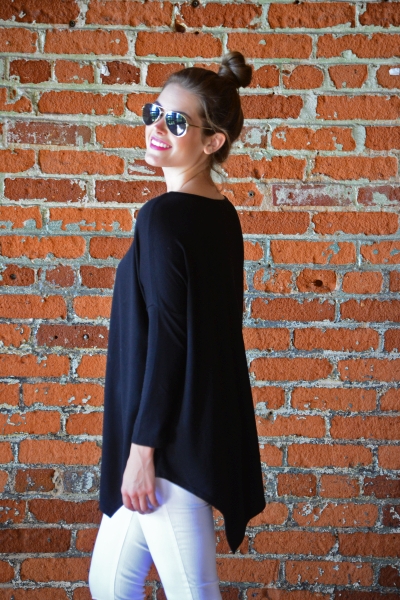 Soft and Slanted Top, Black