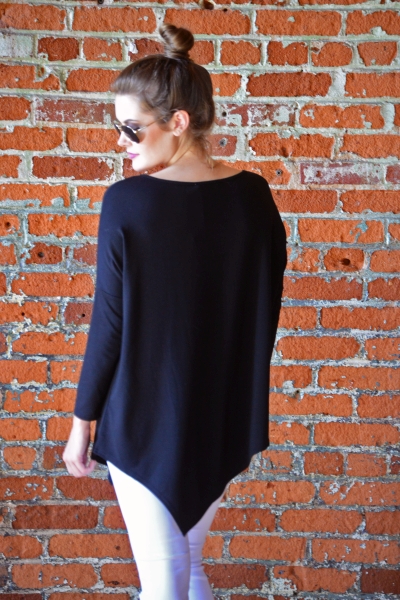 Soft and Slanted Top, Black