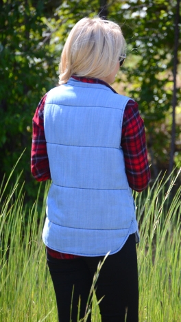 Quilted Chambray Vest