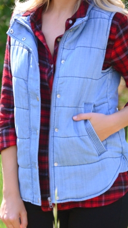 Quilted Chambray Vest
