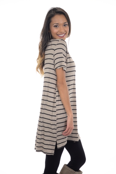 Ponce Tunic / Dress, Sand Stripe