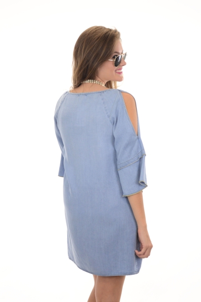 Snatch and Grab Dress, Chambray